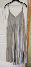 American Eagle Women's XL Sage Green Spaghetti Strap Maxi Dress With Pockets NWT