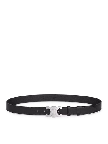 CELINE Black 30mm Triomphe Belt New & Authentic