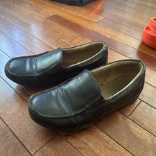 Children's Place Boys Loafers Size 4 Black Slip-on Uniform Dress Shoes