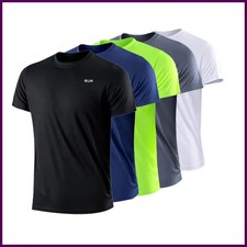 Men Quick Dry Short Sleeve Gym Running Training Sport T Shirt