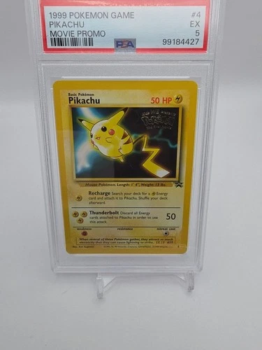 PIKACHU #4 - 1999 POKÉMON GAME MOVIE PROMO STAMPED PSA 5