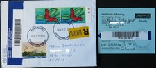 Nevis R-Brief mit Einlieferungschein / Registered Cover (2023)