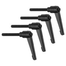 4Pcs Clamping Lever Handles, M6 x 40mm Male Thread Knobs Handle, Black