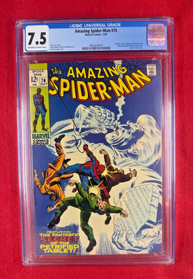 The Amazing Spider-Man #74 (Marvel Comics  July 1969) Graded CGC 7.5 and Slabbed