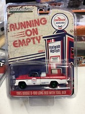 Greenlight Running On Empty Chevron 1965 DODGE D-100 Long Bed - GREEN MACHINE