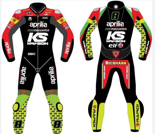 Aprilia Racing Rapidi Motogp Motorbike Leather Racing Suit 2019 Model