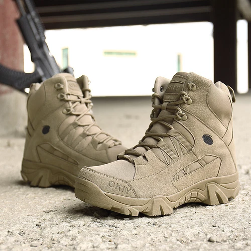 Militärschuhe Soldatenschuhe Wanderschuhe Herren Höhe Stiefel Freien 39-46 DE - Bild 7 von 10