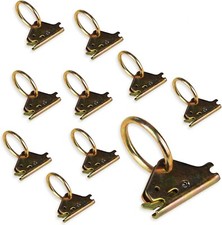 Heavy-Duty Steel E Track O Ring Tie-Down Anchors 10-Pack - 1500 lbs Capacity