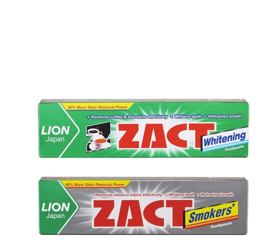 best tobacco stain remover for teeth Lion ZACT Nicotine Tobacco/Tea Coffee Stain Removal Smokers Toothpaste 150g