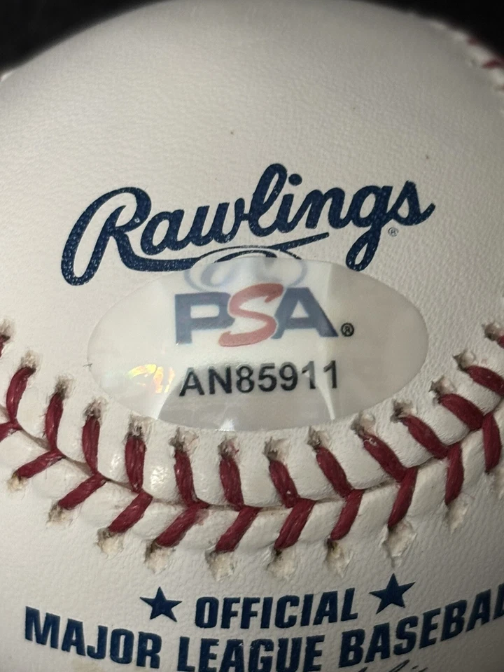 Mike Schmidt HOF 95 Willie McCovey HOF 86 SIGNED OMLB Baseball PSA 500 HR Club - Image 4 of 4