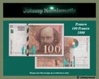 France 100 Francs 1998 UNC consecutive
