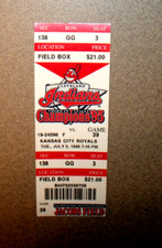 Cleveland Indians 7/2/1996 Ticket Stub vs KC Royals Julio Franco Walk Off RBI