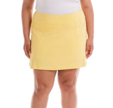 FRESH PRODUCE 1X Daffodil Yellow Stretch Knit CITY Skort Skirt 65.00 NWT New 1X