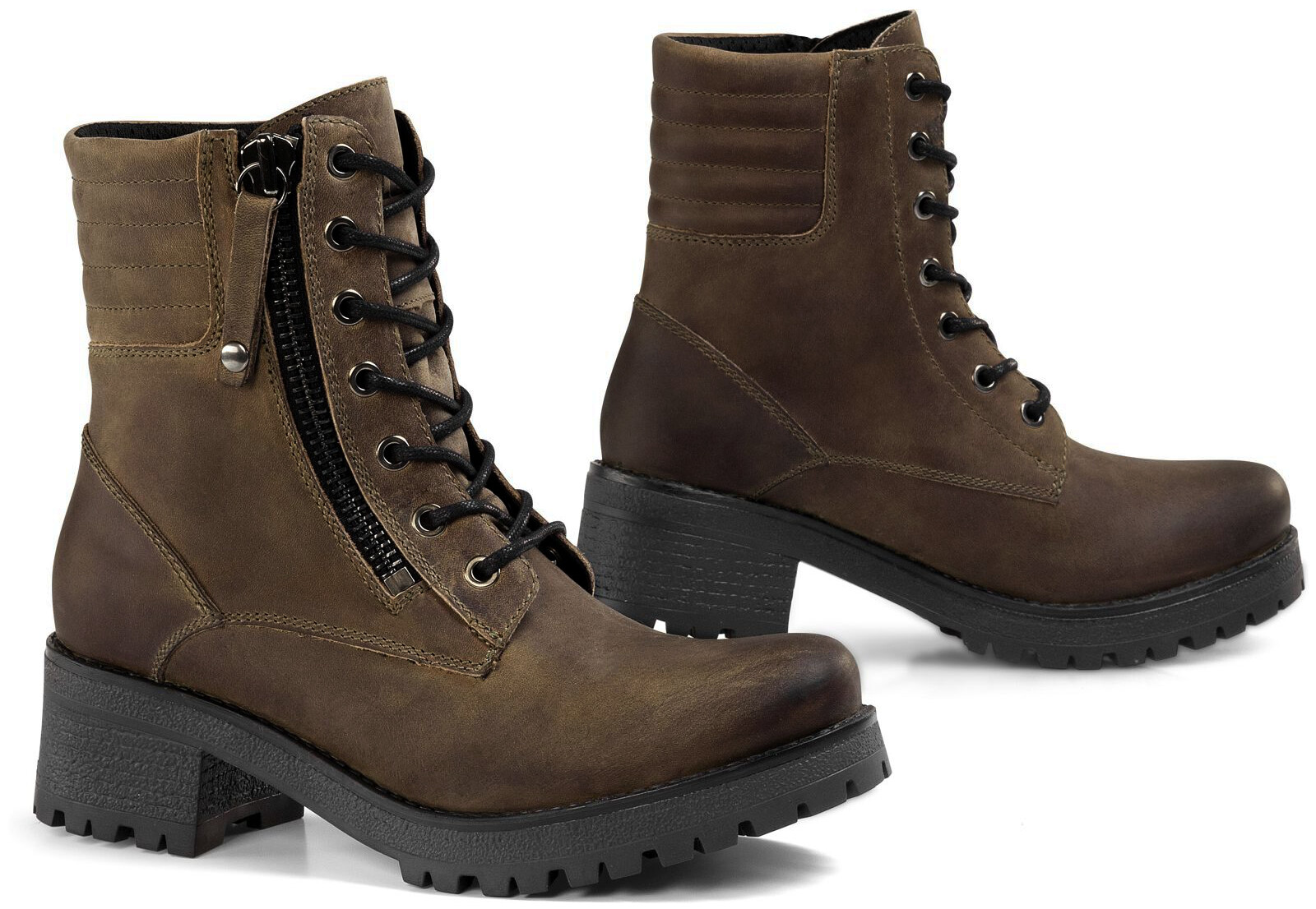Falco Women's Motorcycle Boots Misty Size 36 Waterproof with Heel Vintage Brown