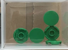 LEGO Parts - Green Tile, Round 2 x 2 with Bottom Stud Holder - No 14769 - QTY 5