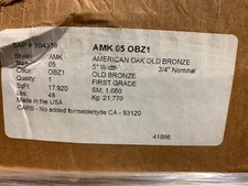 Mannington Hardwood Flooring AMK05OBZ1 AMERICAN OAK 3/4" x 5" OLD BRONZE