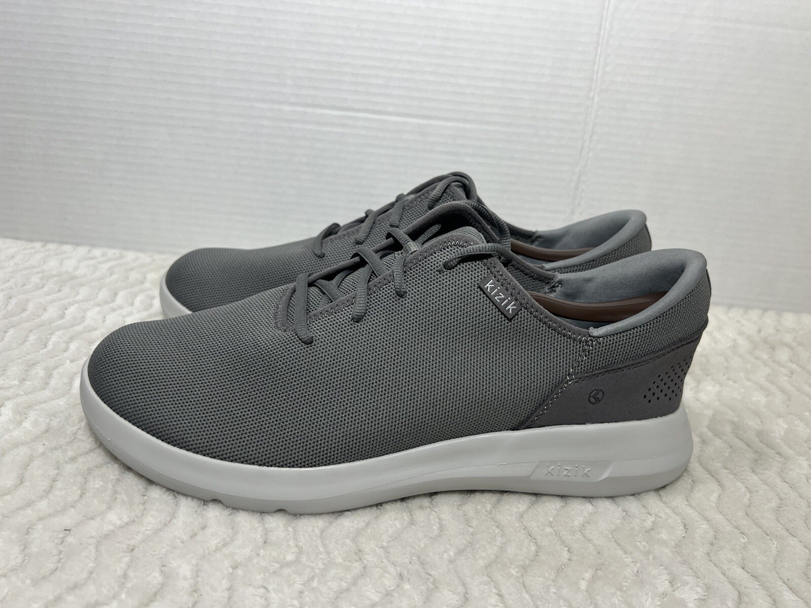 SAOLA Sneakers Kizik Madrid Eco Maglia Grigio Slip On Mani Libere Uomo 12 Donna 13 5