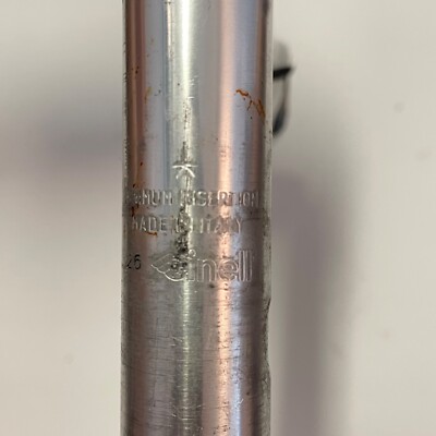 Pointe De Guidon Cinelli XA Argent 1" - Tige De Plume Pour Vélo De Route, Longueur 135 Mm, Diamètre 26.4 Mm