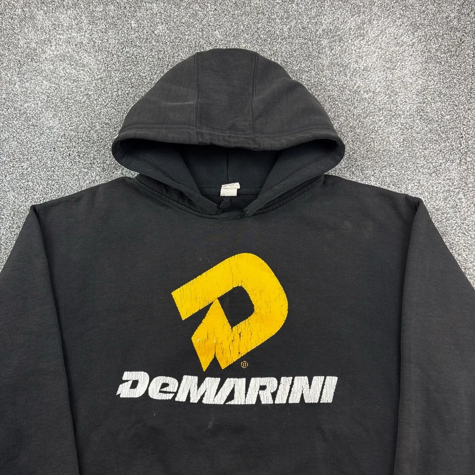 Sudadera con capucha vintage DeMarini para hombre XL negra bates de béisbol pulóver deletreado al aire libre Foto 2 de 4