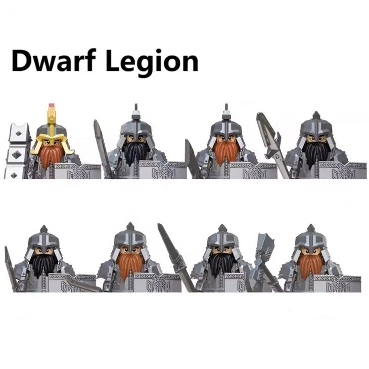 Lote 73 Minifiguras Personalizadas El Señor de los Anillos Legión Enana Enanos Ejército Foto 2 de 4