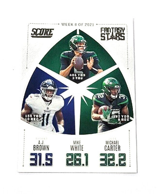 2022 Panini Score A.J. Brown Mike White Michael Carter Fantasy Stars #FS8