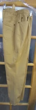 Vintage Gitano Jeans Tan Khaki Tapered Poly Cotton Sz 16 Reg Great 5 Pocket NWOT