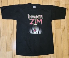 Vintage All Sport 2001 INVADER ZIM Viacom Nickelodeon 2000s T Shirt Adult Large