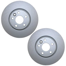 Bison Performance Pair Set Front Coated 300mm Brake Rotors for Land Rover Volvo