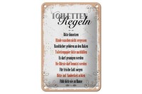 Blechschild Spruch Toiletten Regeln Darf Gesungen 12X18 Cm Schild