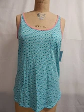 Jane & Bleecker Racerback Sunglass Sleep Tank 352751  S LSSBLU NWT