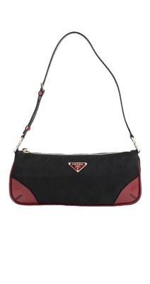 Prada Re Edition 2002 Vintage Bag Nylon with Red Saffiano leather parts