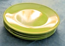 Vintage set of 5 lime green Rosti Mepal Service small dessert plates from Demark