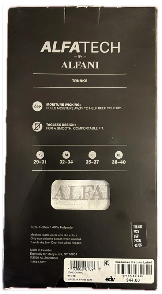 Мужские трусы-боксеры Alfani упаковка 5 шт. белые Core сундуки M НОВЫЕ $44 10012045700 - Изображение 3 из 4