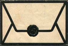 Germany Bavaria 1908 Mourning Cover Neuburg Local Mail to Photographer Wax Seal