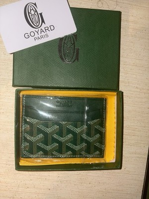 Goyard Green Card Wallet for Women, Logo Pattern Card Holder