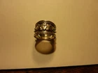 IRELAND-STERLING SILVER-JB---CLADDAGH-RING-2-EMERALDS