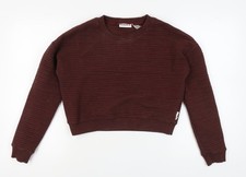 Womens UK 12 Regular Reebok Red Pullover Sweatshirt