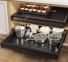 Seinloes Pull Out Cabinet Organizer, 4-Side Expandable to Fit Most Cabinets, ...