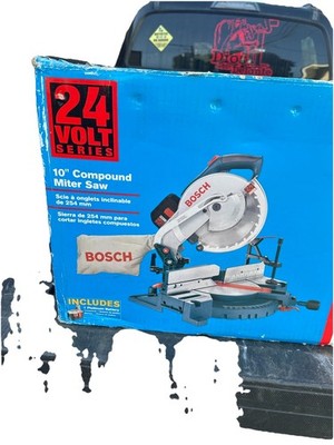 10  Compound Miter Saw Bosch 24 V Includes 1 Platinum Battery