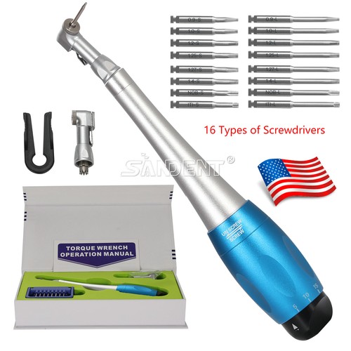 Dental Torque Wrench Universal Implant Kit Contra Angle&16 Drivers/Implant Kit - Picture 7 of 36