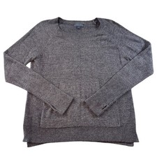 Barefoot Dreams CozyChic Lite Pullover Sweater Gray Thumbhole Women's Size M