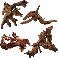 Natural Driftwood for Aquarium Decor-4 Pieces 5-8" Assorted Driftwood,Fish Tank