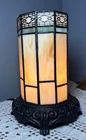 Vintage Tiffany-Style Stained Glass Table  Lamp 7 1/2”
