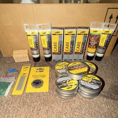 Toko Shoe Care Kit Lot - Leather Wax Tins, Leather Balm & Care Tubes