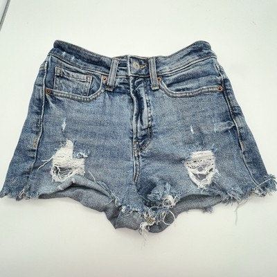 Old Navy High Rise O.G. Straight Shorts Secret Smooth SZ 0 destroyed Mini