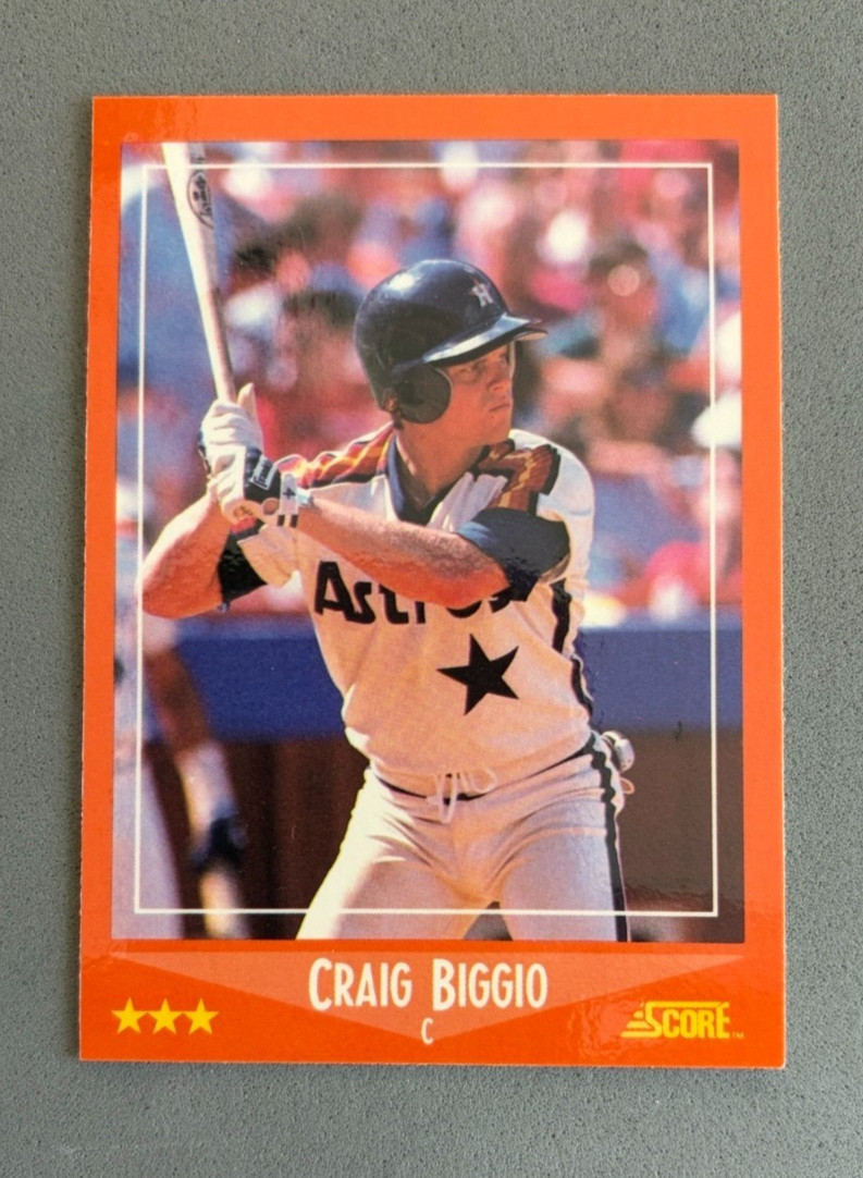 1988 Score Traded Glossy #103T Craig Biggio XRC NM or Better HoF Astros