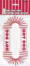 Red White Striped Paper Hot Dog Trays, 8ct