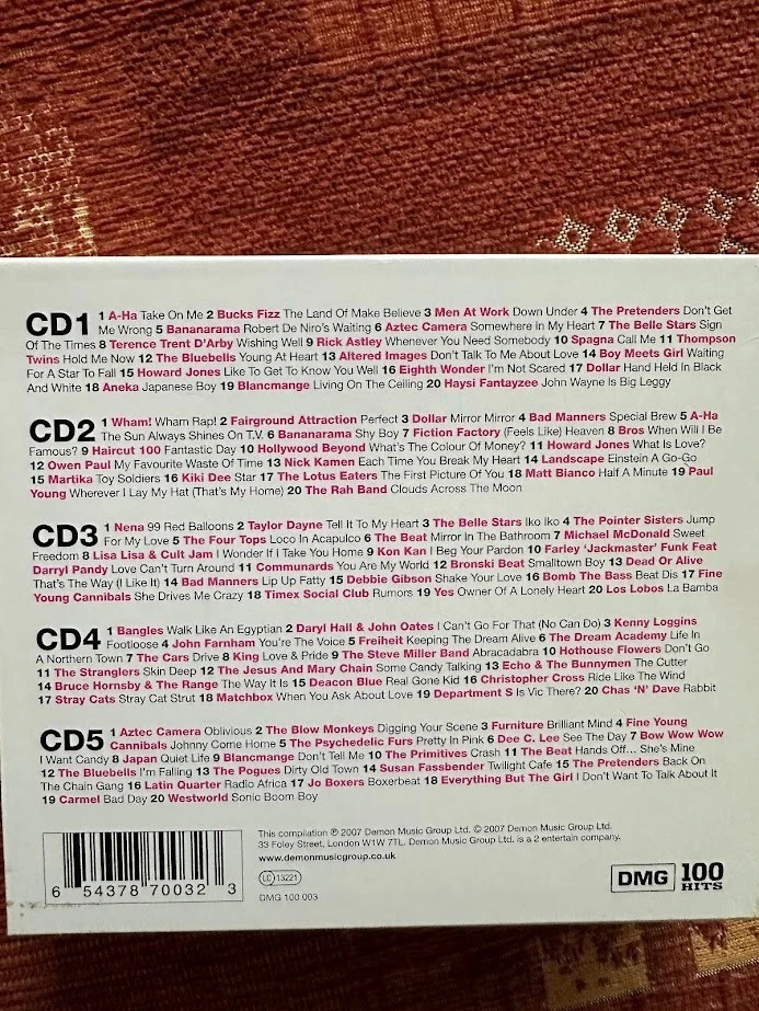 5 CD Box 100 Hits the 80s, Sampler, Compilation sehr guter Zustand - Bild 2 von 4