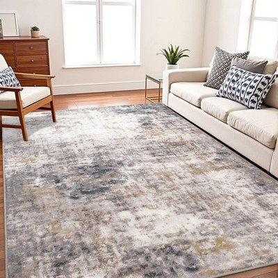 Enqinar 6X9 Area Rugs Washable Living Room Rug Modern Abstract Rug For Bedroom