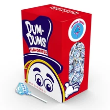 Dum Dums Cotton Candy Lollipops - Bulk Box with Individually... 